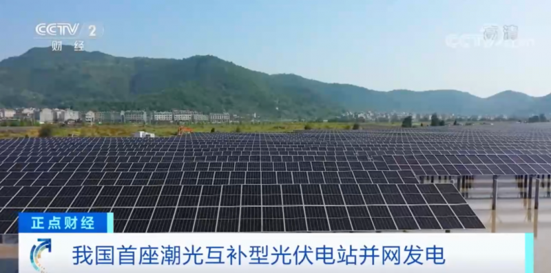 年均發(fā)電量超1億度！央視財經(jīng)重點關(guān)注我國“首座”潮光互補型光伏電站