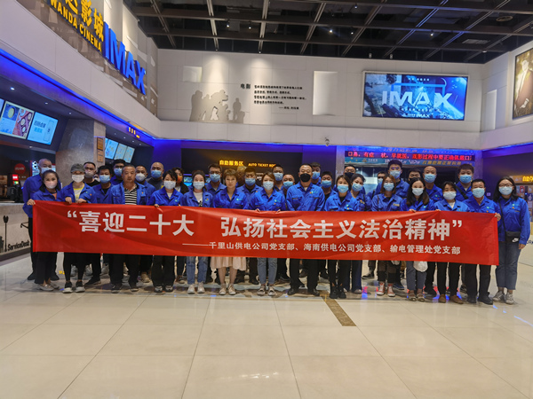 烏海供電公司多家黨支部聯(lián)合開展“喜迎二十大，弘揚社會主義法治精神”主題觀影活動