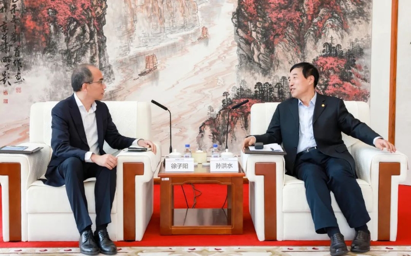 中國能建黨委副書記、總經(jīng)理孫洪水與中興通訊總裁徐子陽會談