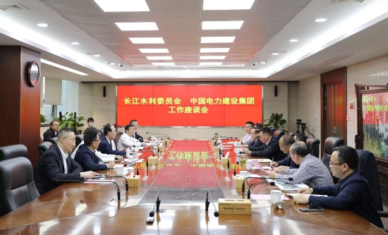 中國電建黨委書記、董事長丁焰章與長江水利委員會黨組書記、主任劉冬順會談