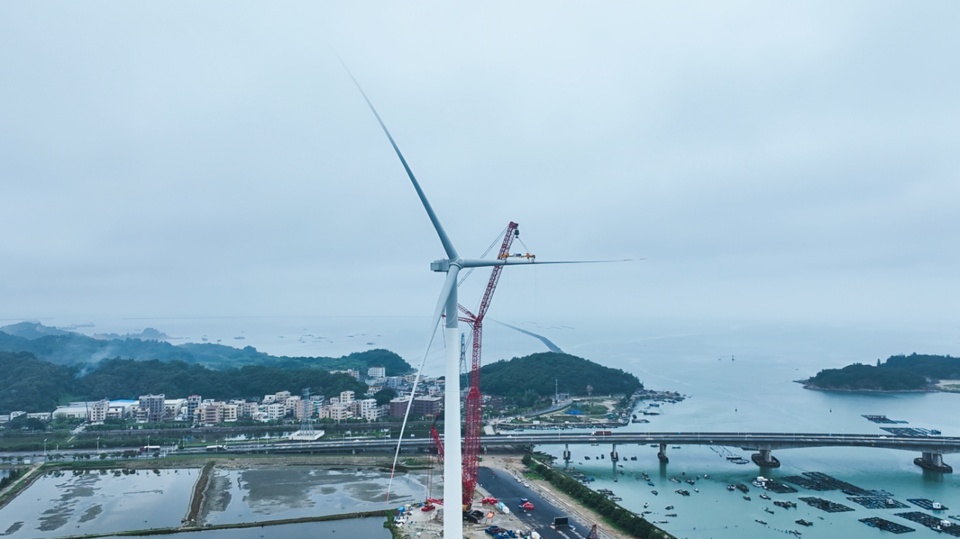 全球最大功率海上風電機組，每轉(zhuǎn)一圈可產(chǎn)生38度